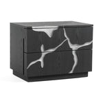 Aspen - Modern Matte Brown Ash & Silver Nightstand by VIG Furniture - View 2