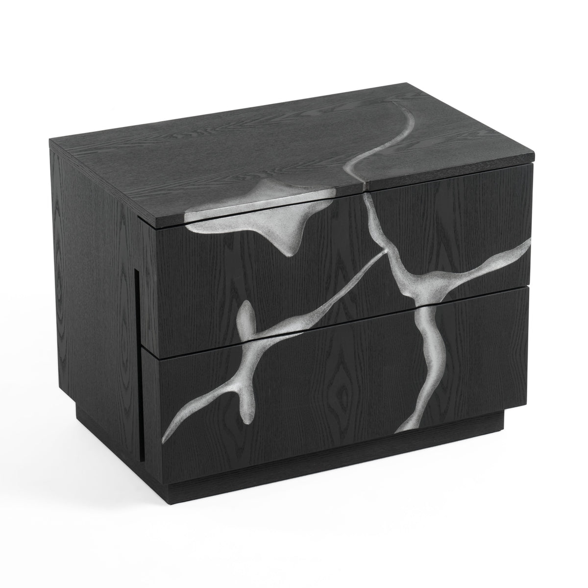 Aspen - Modern Matte Brown Ash & Silver Nightstand by VIG Furniture - View 3