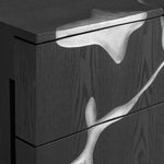 Queen Penelope + Aspen - Modern Beige Velvet + Brown Ash Bedroom Set