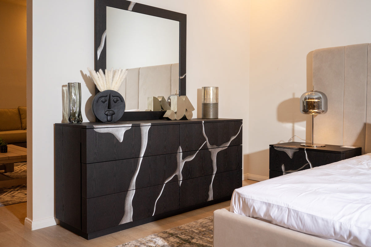 Aspen - Modern Matte Brown Ash & Silver Dresser by VIG Furniture - View 12