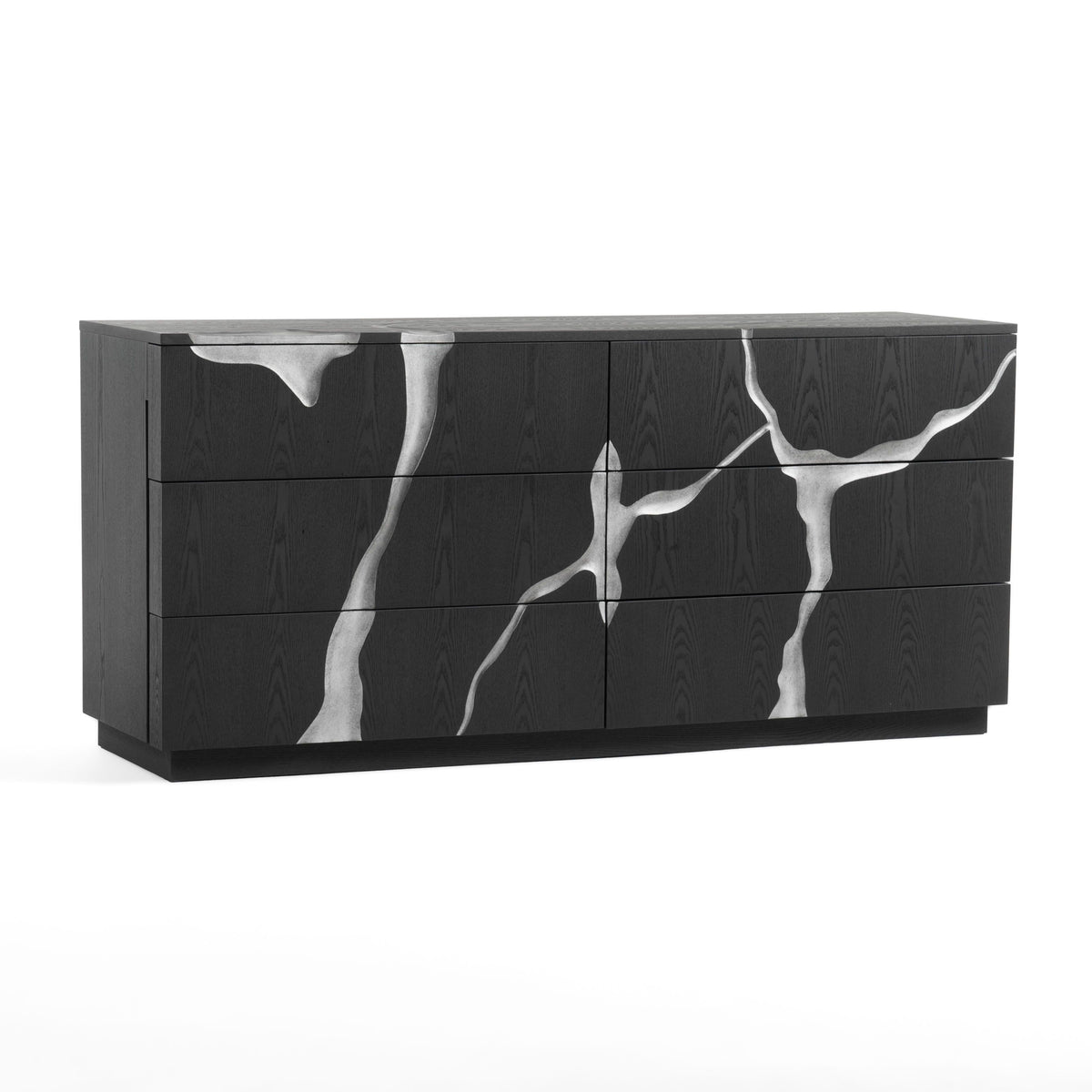 Queen Penelope + Aspen - Modern Beige Velvet + Brown Ash Bedroom Set