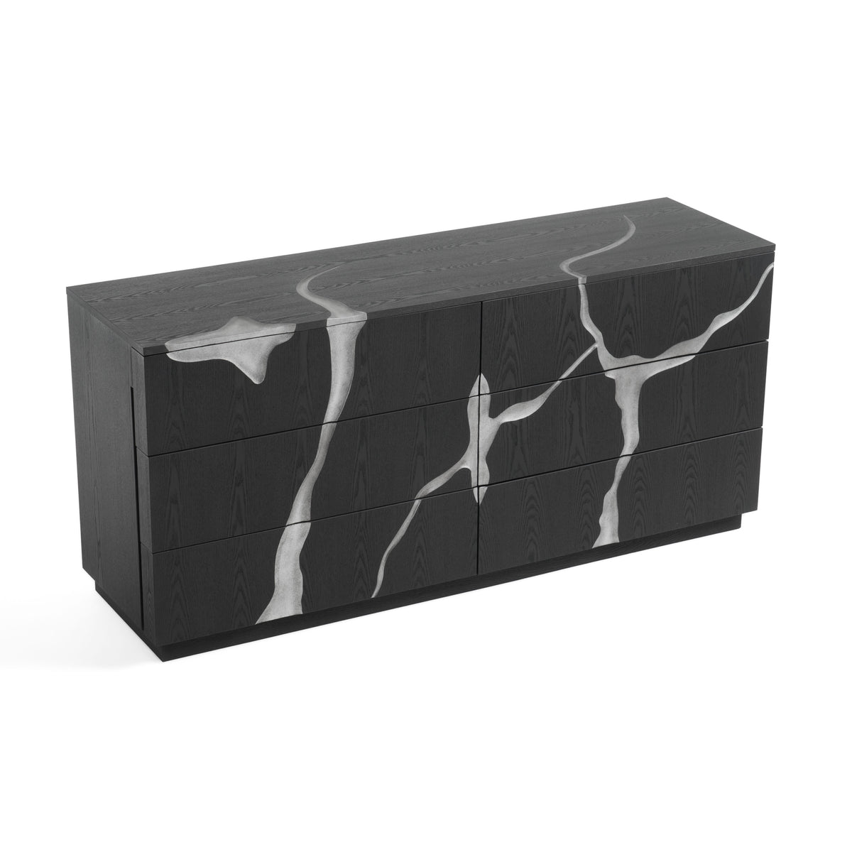 Aspen - Modern Matte Brown Ash & Silver Dresser by VIG Furniture - View 3