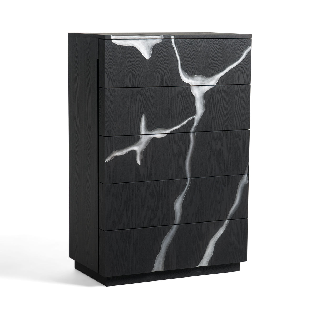 Aspen - Modern Matte Brown Ash & Silver Chest by VIG Furniture - View 2
