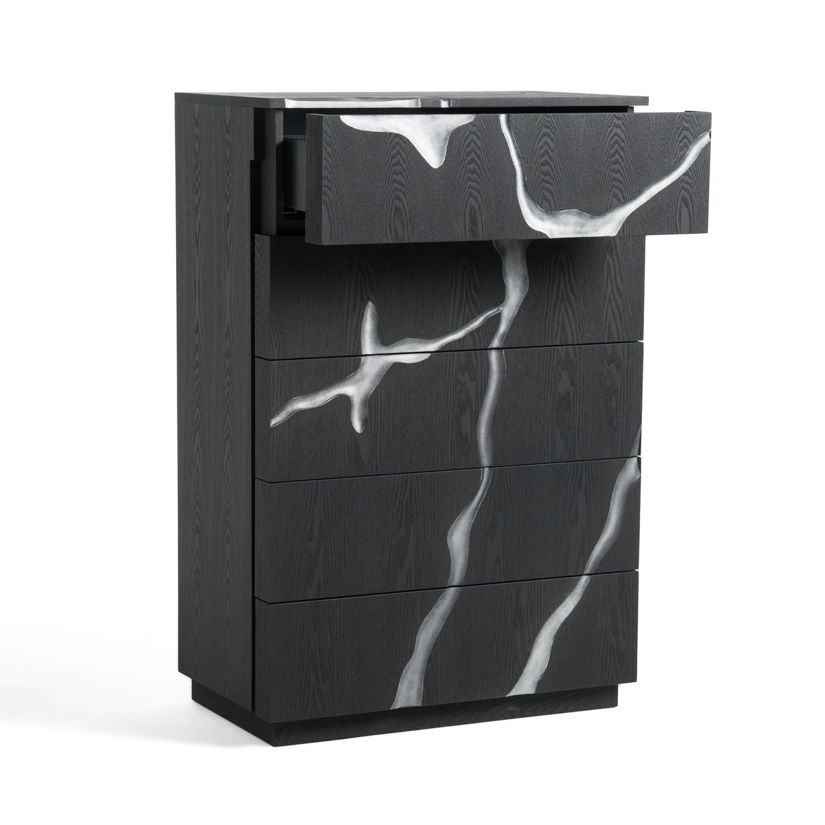 Aspen - Modern Matte Brown Ash & Silver Chest by VIG Furniture - View 4