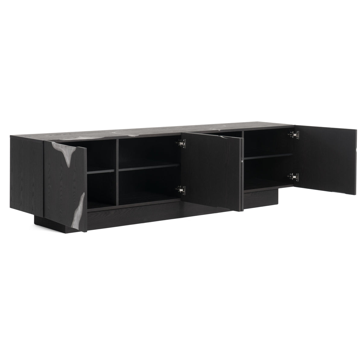 Aspen - Modern Matte Brown Ash & Silver TV Stand by VIG Furniture - View 8