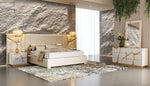 Queen Aspen - Modern Beige + White + Gold 4-Piece Bedroom Set by VIG Furniture - View 1