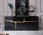 Aspen - Modern High Gloss Black & Gold Buffet by VIG Furniture - View 1