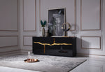 Aspen - Modern High Gloss Black & Gold Buffet by VIG Furniture - View 2