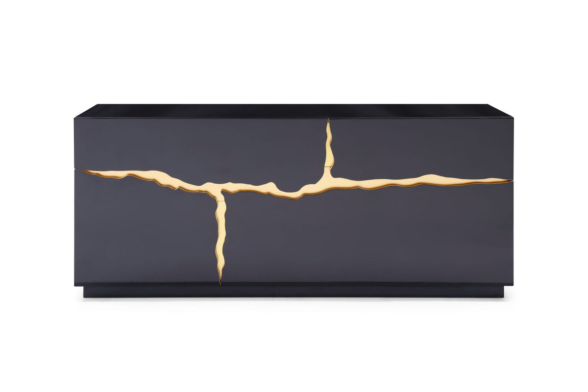 Aspen - Modern High Gloss Black & Gold Buffet by VIG Furniture - View 4
