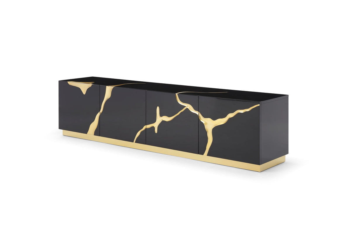 Aspen - Modern Black & Gold TV Stand by VIG Furniture - View 4