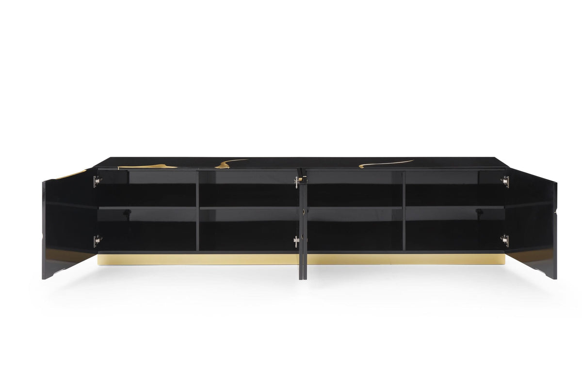 Aspen - Modern Black & Gold TV Stand by VIG Furniture - View 6