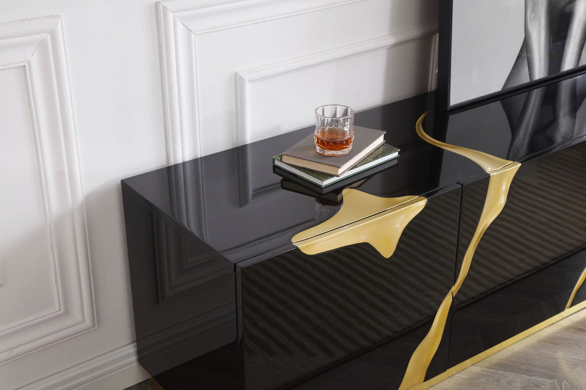 Aspen - Modern Black & Gold TV Stand by VIG Furniture - View 8