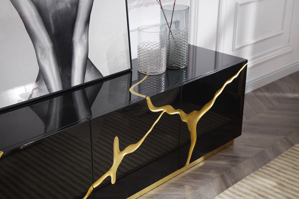 Aspen - Modern Black & Gold TV Stand by VIG Furniture - View 9
