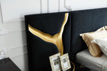 Aspen - Glam Black Velvet & Gold Bed by VIG Furniture - View 2