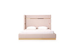 Sterling - Eastern King Modern Beige + Rose Gold Bed + Nightstands by VIG Furniture - View 2