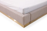 Sterling - Queen Modern Beige + Gold Bed + Nightstands by VIG Furniture - View 4