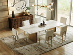 Auer - White Marble & Gold Dining Table by VIG Furniture - View 2