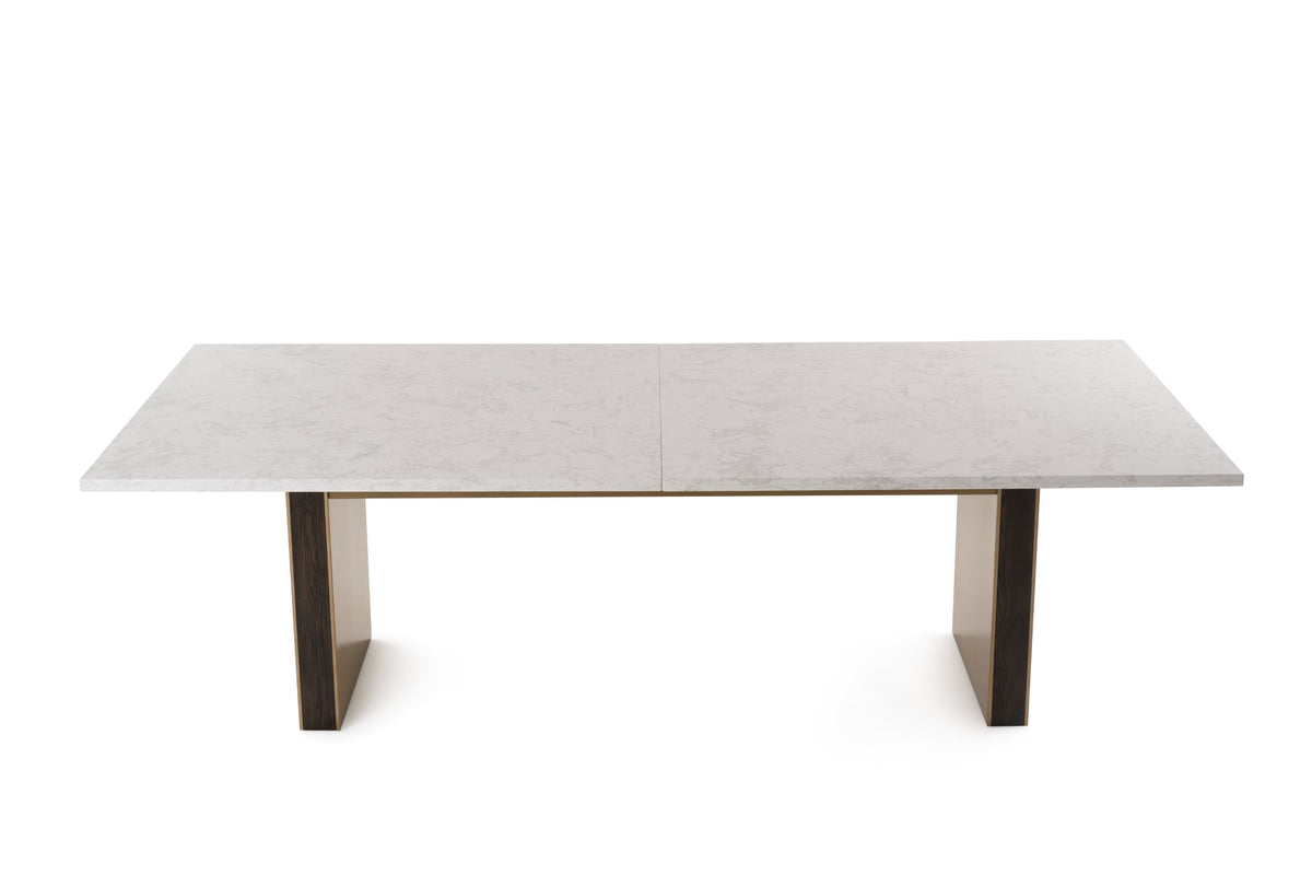Auer - White Marble & Gold Dining Table by VIG Furniture - View 6