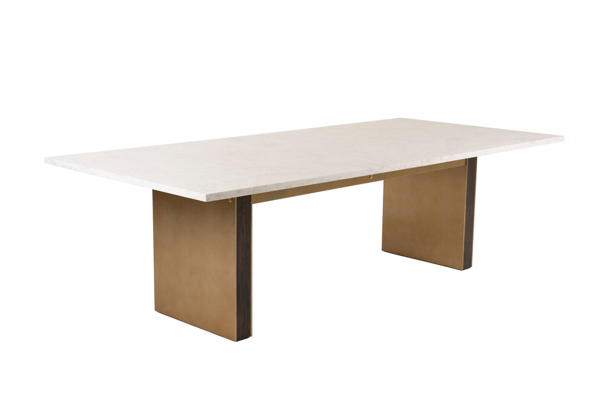 Auer - White Marble & Gold Dining Table by VIG Furniture - View 7