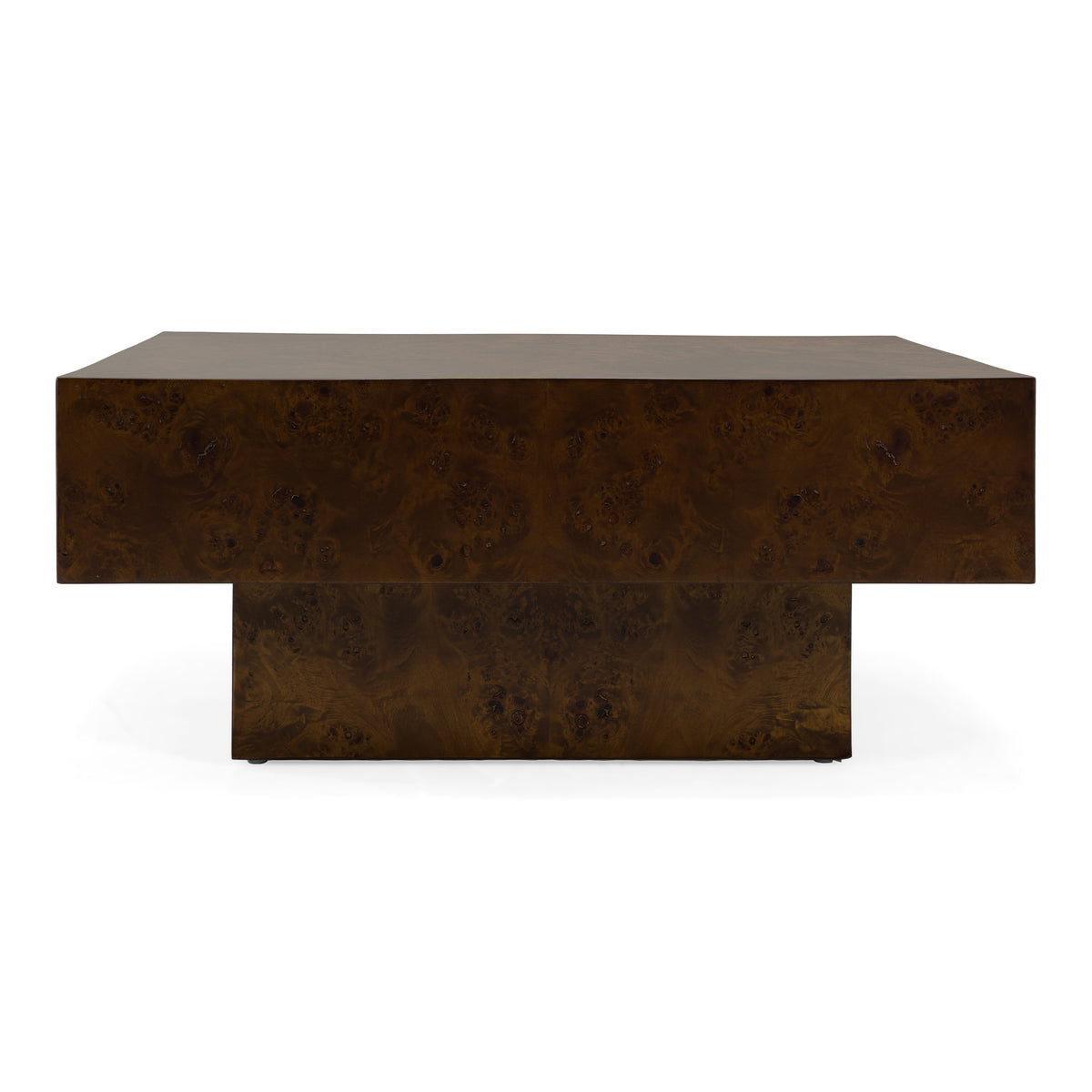 August - Modern Dark Walnut Burl Square Coffee Table by VIG Furniture - View 1