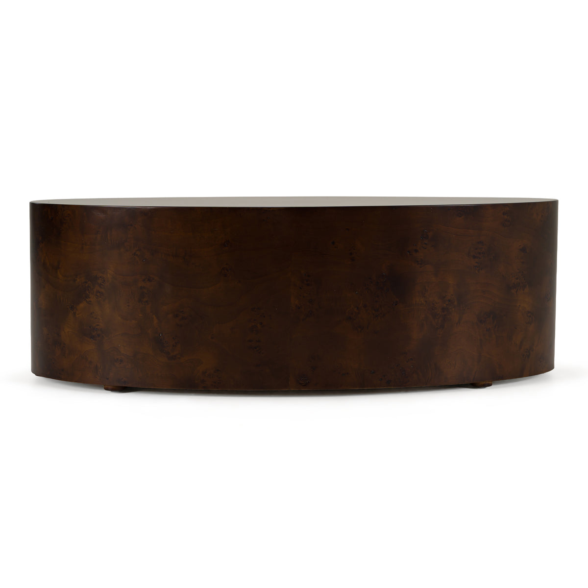 August - Modern Dark Walnut Burl Oval Coffee Table by VIG Furniture - View 1
