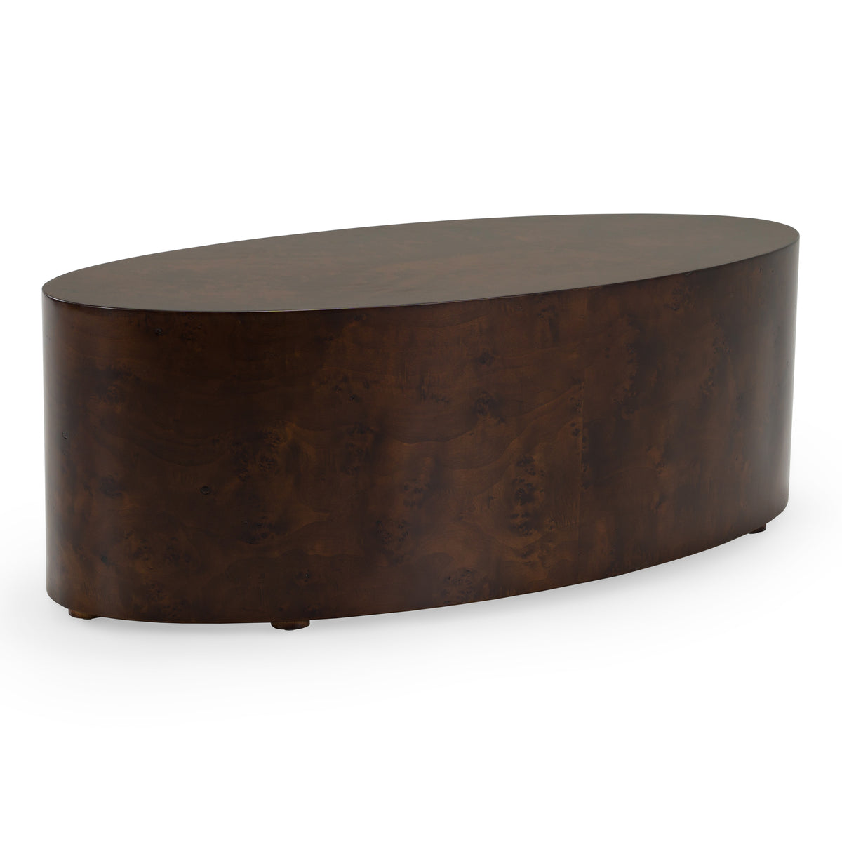 August - Modern Dark Walnut Burl Oval Coffee Table by VIG Furniture - View 2
