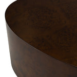 August - Modern Dark Walnut Burl Oval Coffee Table by VIG Furniture - View 7