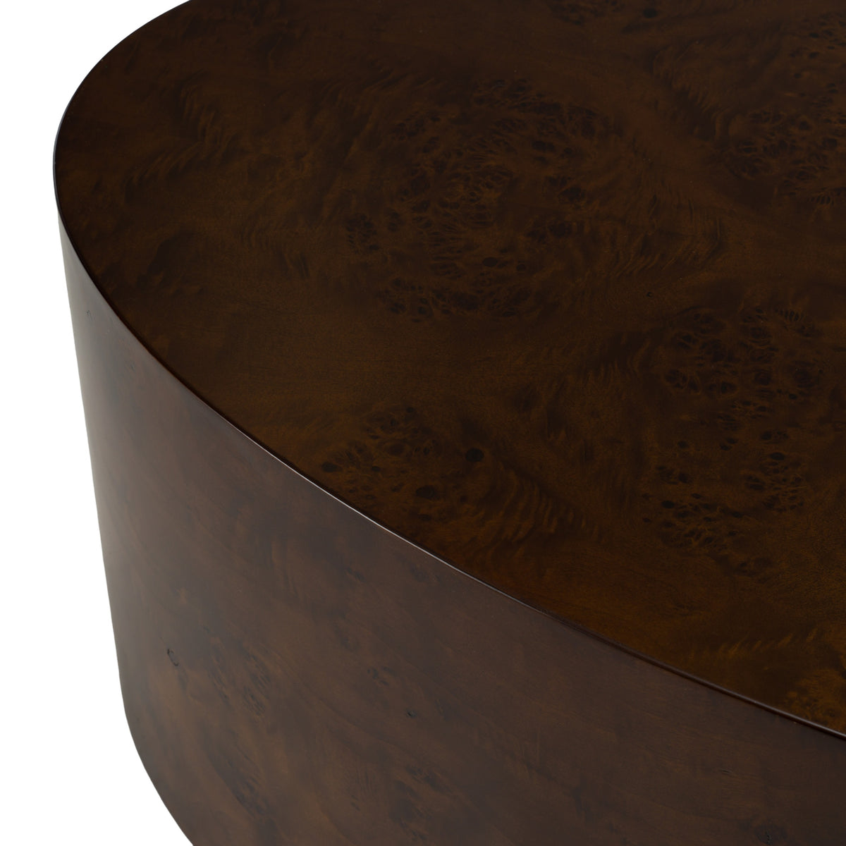 August - Modern Dark Walnut Burl Oval Coffee Table by VIG Furniture - View 7