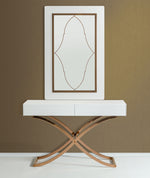 Aversa Modern White Crocodile Console Table & Mirror by VIG Furniture - View 1