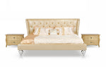 Monica Modern Champagne Leather Bed by VIG Furniture - View 1