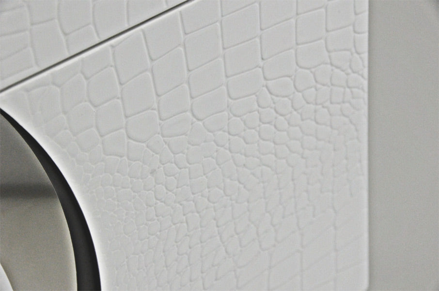 Ovidius - Modern White Crocodile Lacquer Bed by VIG Furniture - View 7