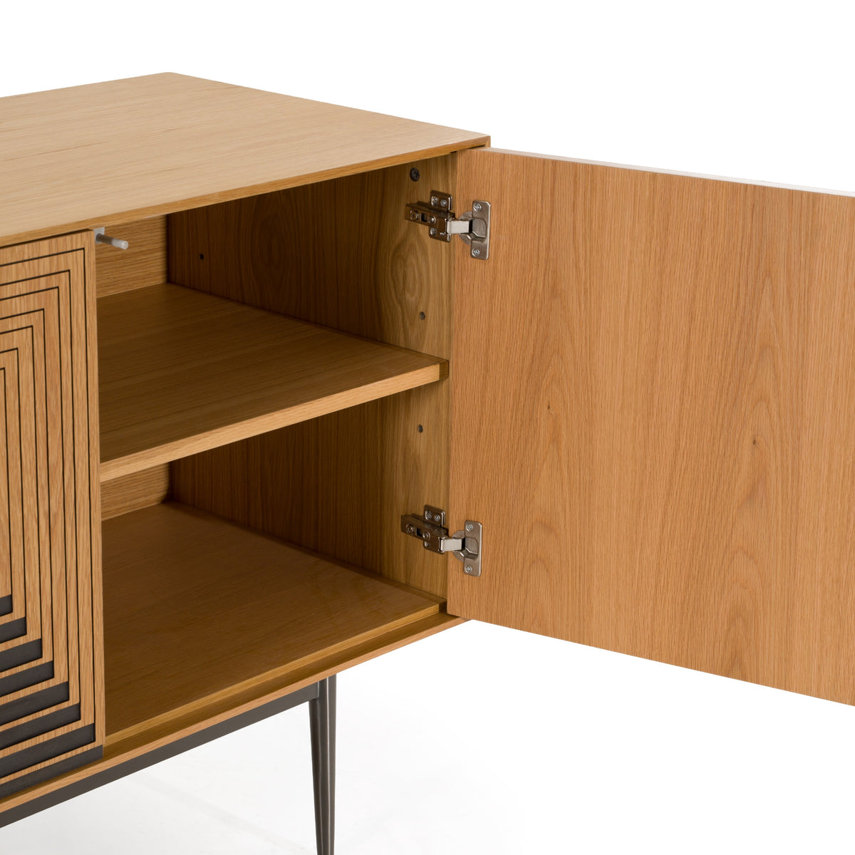 Azteca - Modern White Oak + Black Geometric Pattern Buffet by VIG Furniture - View 6