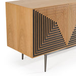 Azteca - Modern White Oak + Black Geometric Pattern Buffet by VIG Furniture - View 7