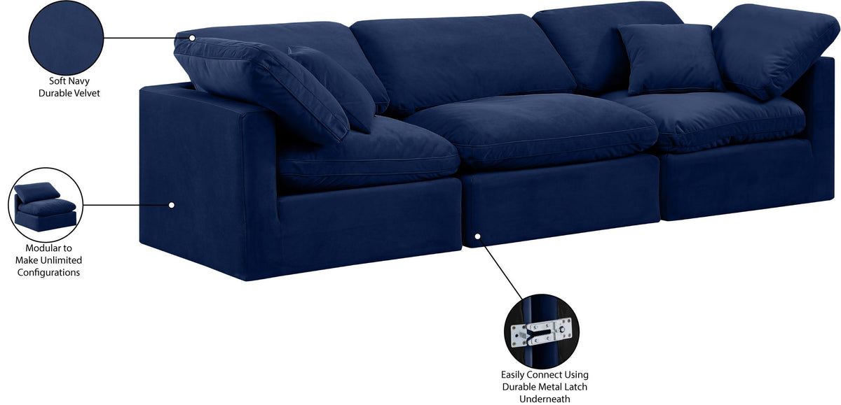 Indulge - Velvet 3 Seat Modular Sofa