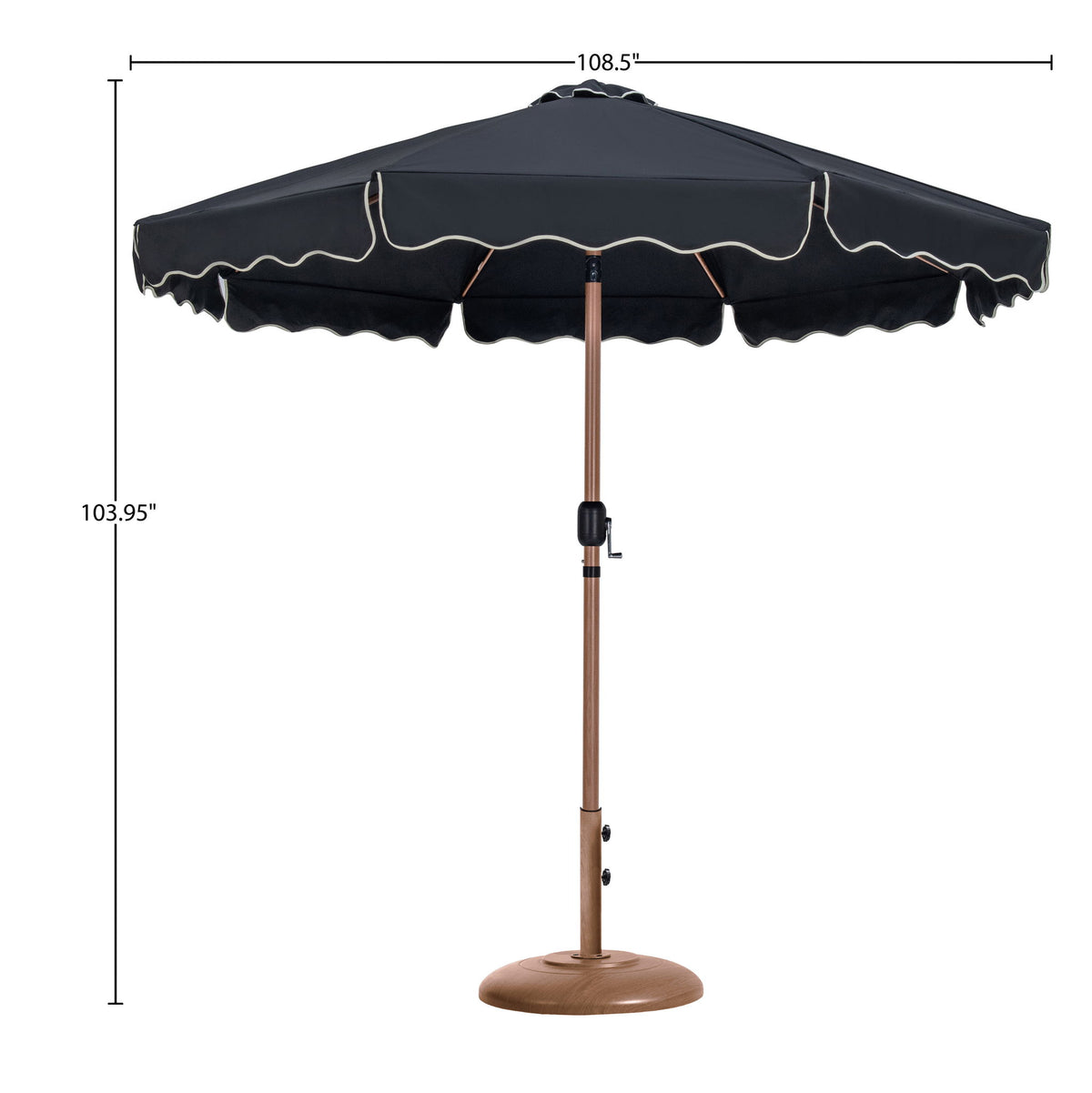 Amalfi - Patio Umbrella - Light Brown Base / Light Brown Pole