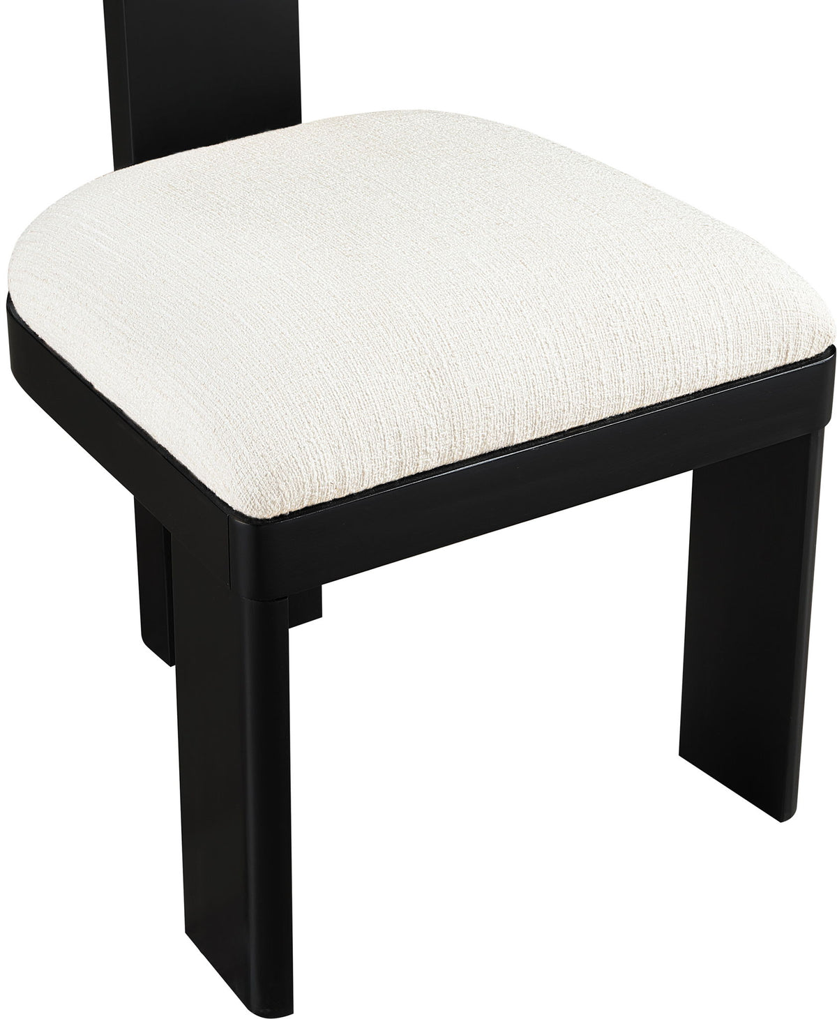 Timbra - Linen Textured Fabric Upholstered Dining Chair (Set of 2) - Black Base