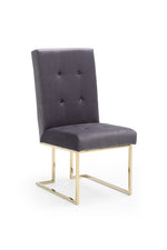 Legend Modern Grey Fabric & Gold Dining Chair (Set of 2) by VIG Furniture - View 2