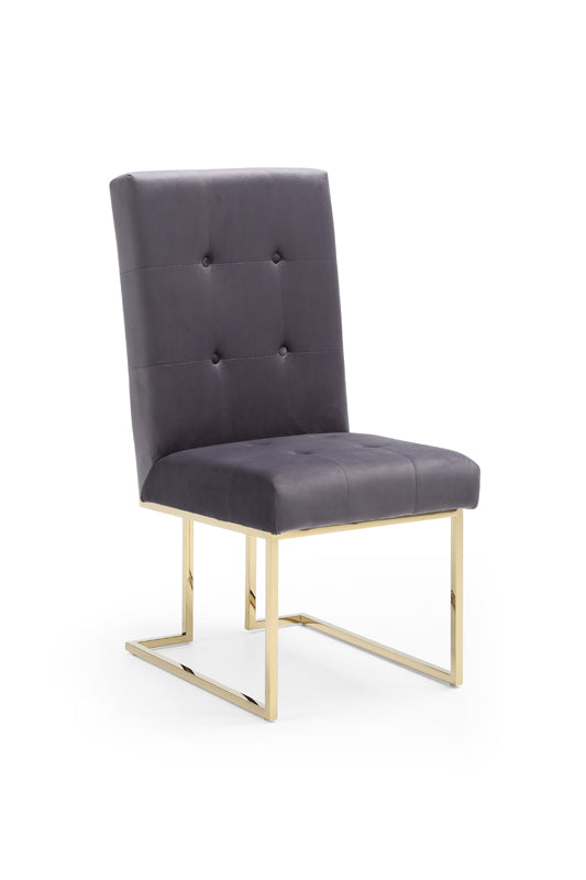 Legend Modern Grey Fabric & Gold Dining Chair (Set of 2) by VIG Furniture - View 2