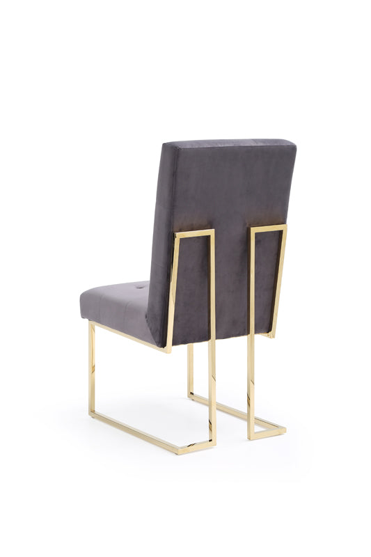Legend Modern Grey Fabric & Gold Dining Chair (Set of 2) by VIG Furniture - View 4