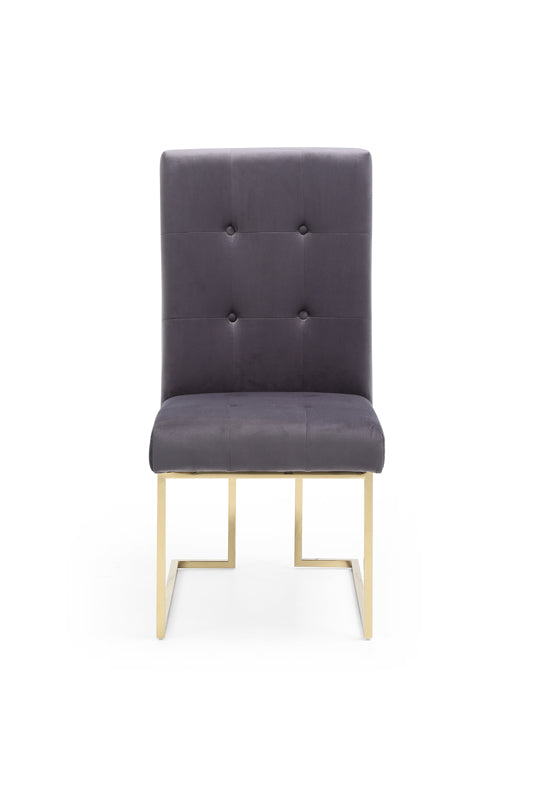 Legend Modern Grey Fabric & Gold Dining Chair (Set of 2) by VIG Furniture - View 5
