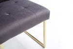Legend Modern Grey Fabric & Gold Dining Chair (Set of 2) by VIG Furniture - View 3