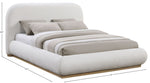 Vaughn - Chenille Bed With Natural Base