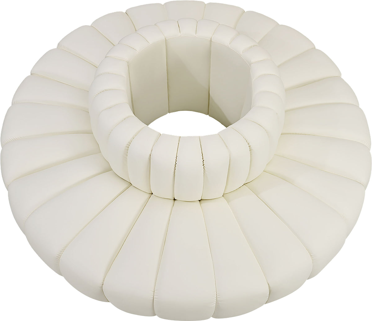 Arc - Faux Leather 8 Piece Round Modular Sofa
