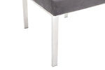 Reba Modern Grey Velvet & Stainless Steel Dining Chair (Set of 2) by VIG Furniture - View 4