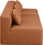 Cube - Modular 3 Piece Armless Sofa - Cognac