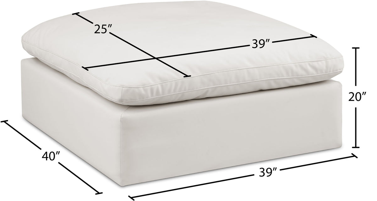 Comfy - Faux Leather Ottoman