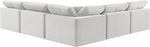 Comfy - 5 Piece Velvet Modular Corner Armless Sectional