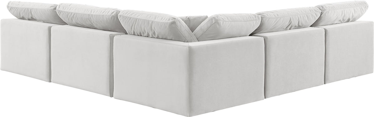 Comfy - 5 Piece Velvet Modular Corner Armless Sectional