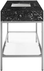 Marmo - Engineered Marble Bathroom Vanity With Chrome Base
