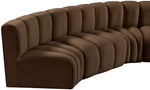 Arc - Velvet 6 Piece Curved Modular Sofa